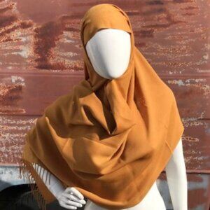 Turkish Turmeric color Pashmina Headscarf Muslim Hijab Fall Shawl